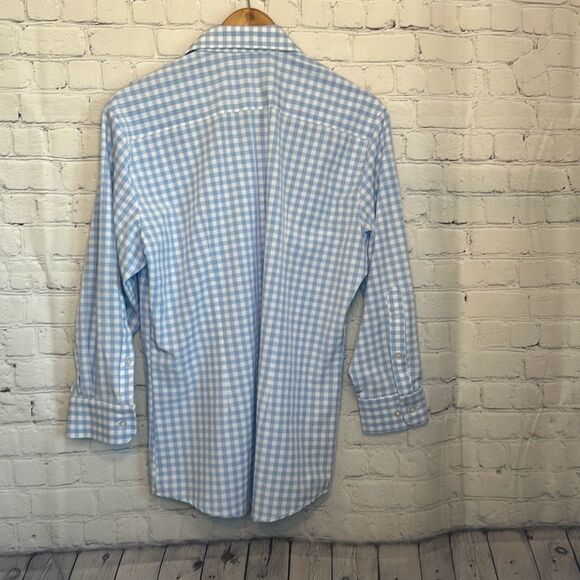 Mizzen + Main Leeward Collection No Tuck Gingham Dress Shirt size M - Picture 3 of 6